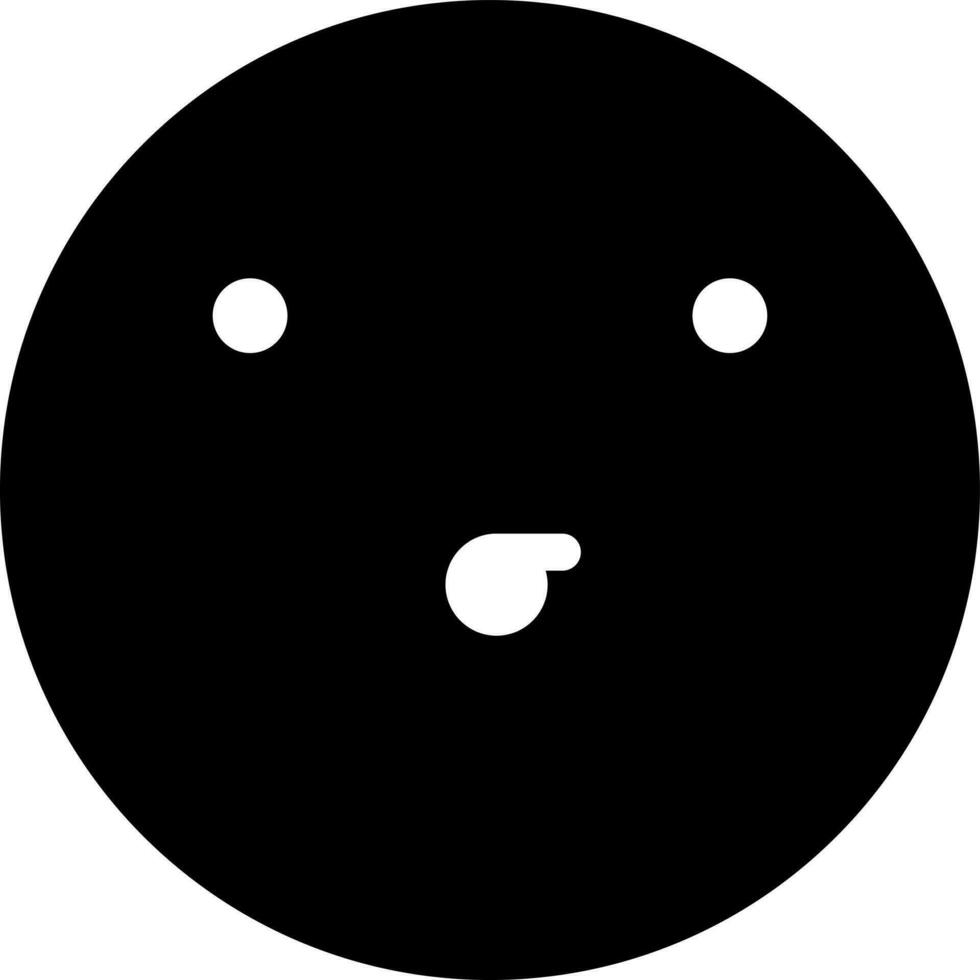 zwart en wit grijnzend emoji gezicht karakter icoon in vlak stijl. vector
