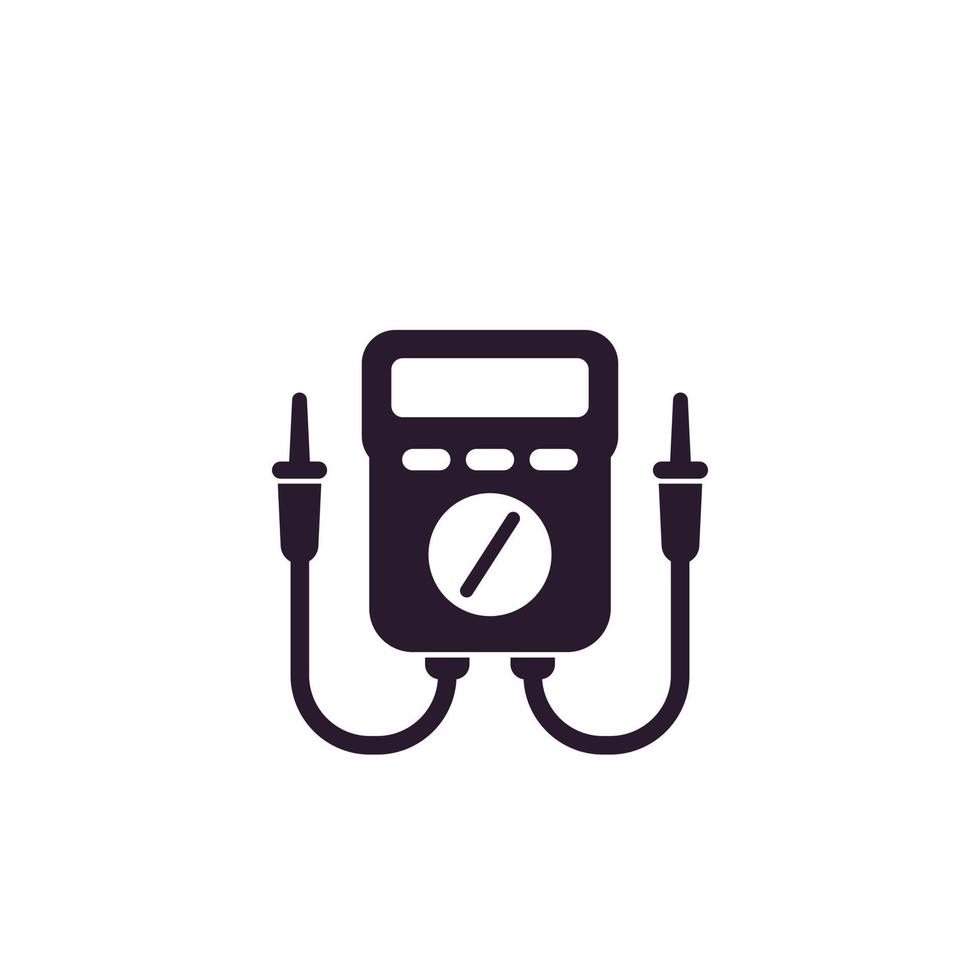 multimeter pictogram op wit vector