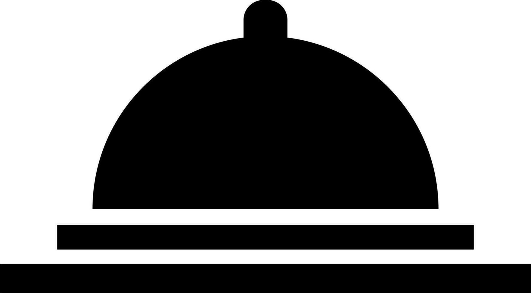 cloche icoon of symbool in zwart en wit kleur. vector