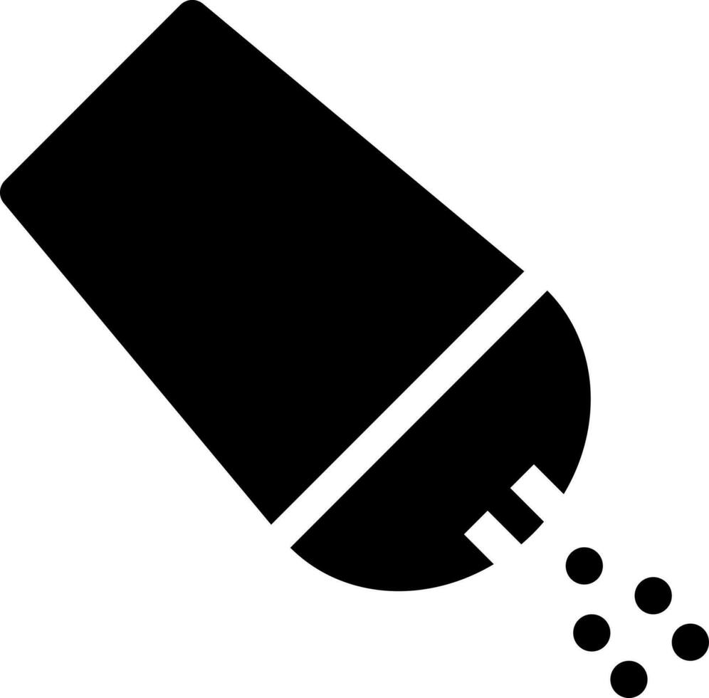 zout shaker icoon in zwart en wit kleur. vector