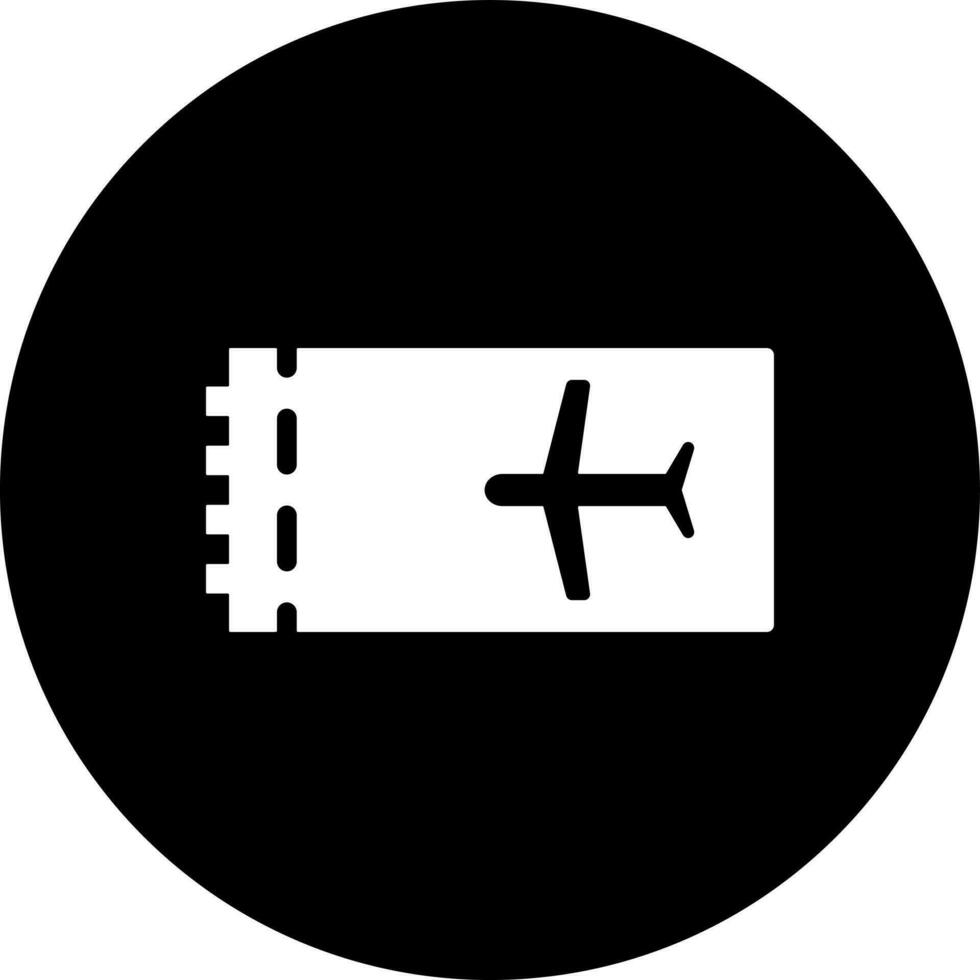 illustratie van lucht ticket glyph icoon. vector