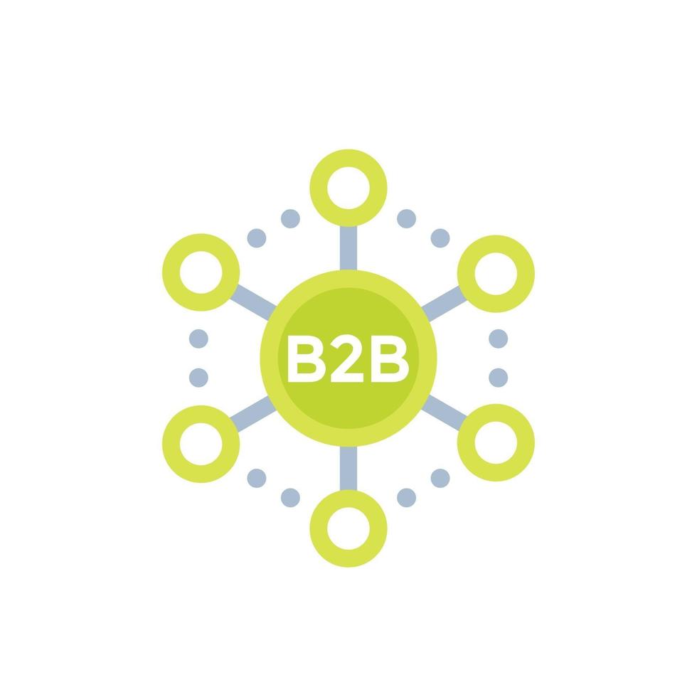 B2B handel en verkoop vector pictogram