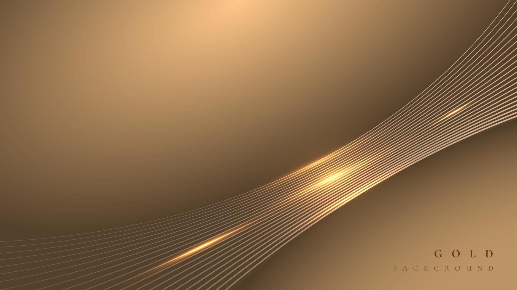 abstracte gouden lijnen luxe achtergrond met gloed effect vectorillustratie vector