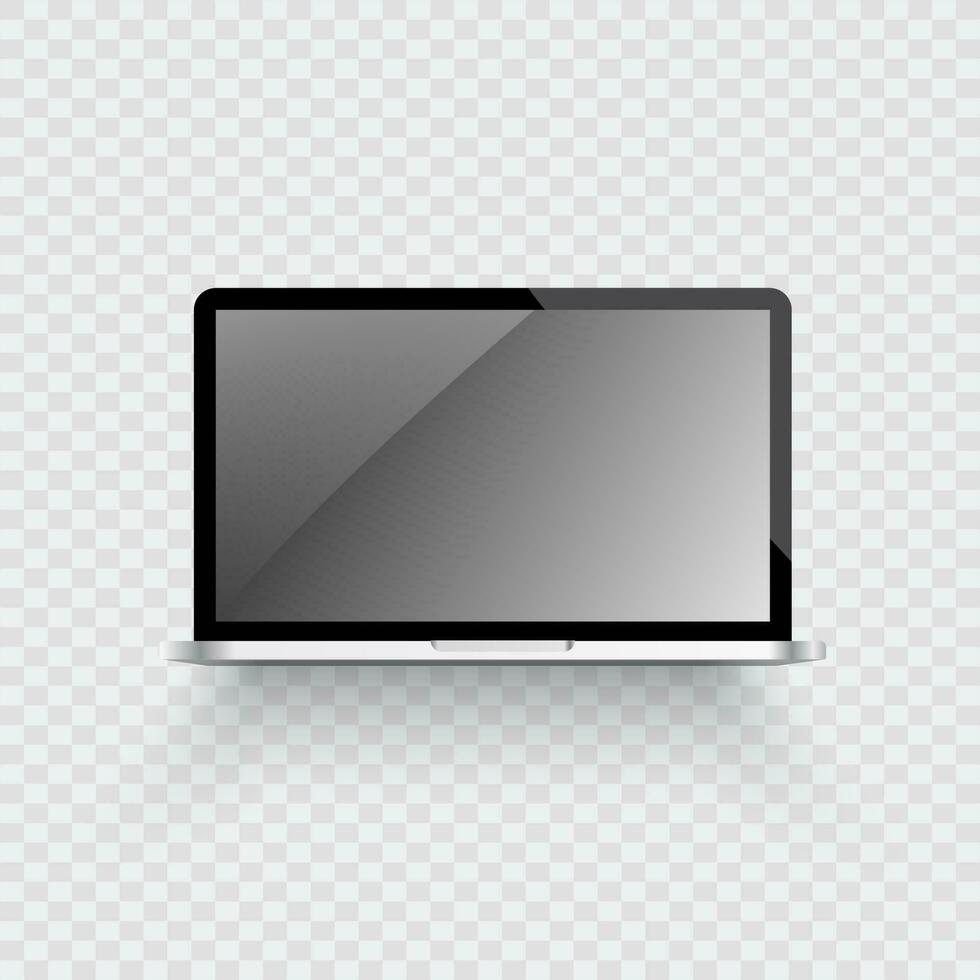 3d illustratie van laptop Aan PNG achtergrond. vector