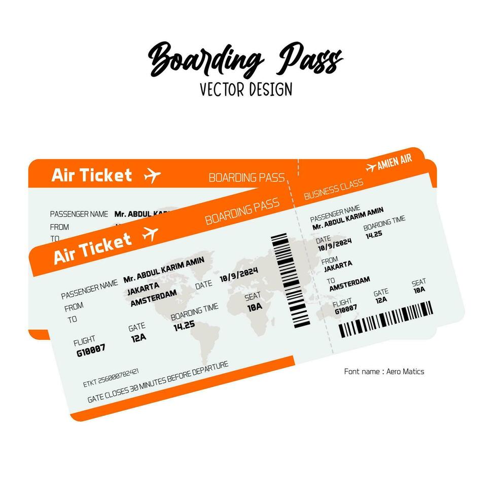 luchtvaartmaatschappijen ticket ontwerp sjabloon vector