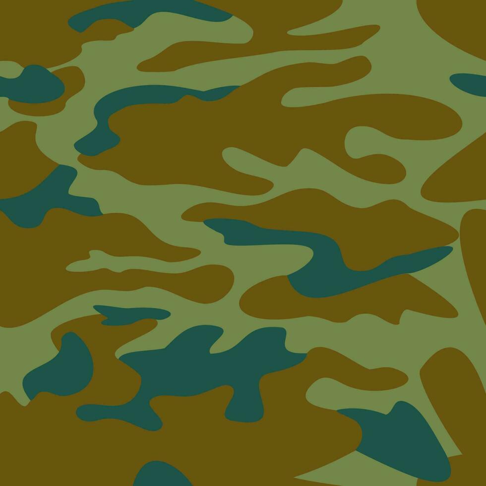 camouflage patroon achtergrond naadloos vector illustratie. klassiek kleding stijl maskeren camo herhaling afdrukken. groen bruin khaki olijf- kleuren Woud structuur