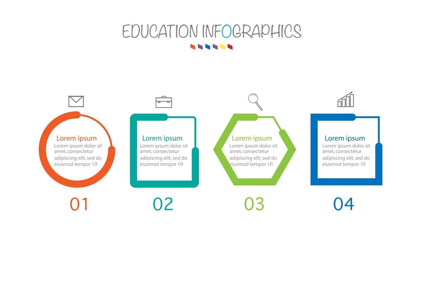 infographic sjabloon in 4 stappen sjabloon voor diagram grafiek presentatie en grafiek vector