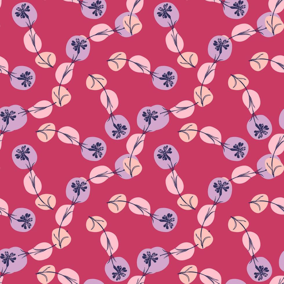 botanisch hand- getrokken bloemen naadloos patroon. wijnoogst wilde bloemen fabriek. pastel abstract achtergrond. creatief stijl. grafisch ontwerp behang, verpakking, bruiloft uitnodiging, banier vector illustratie