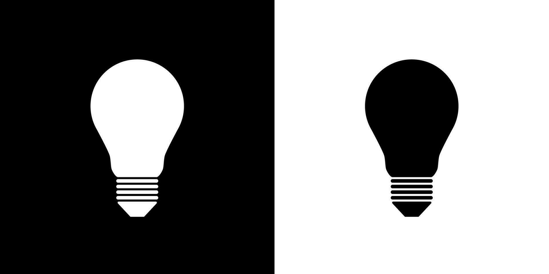 lamp icoon vector zwart en wit silhouet ontwerp