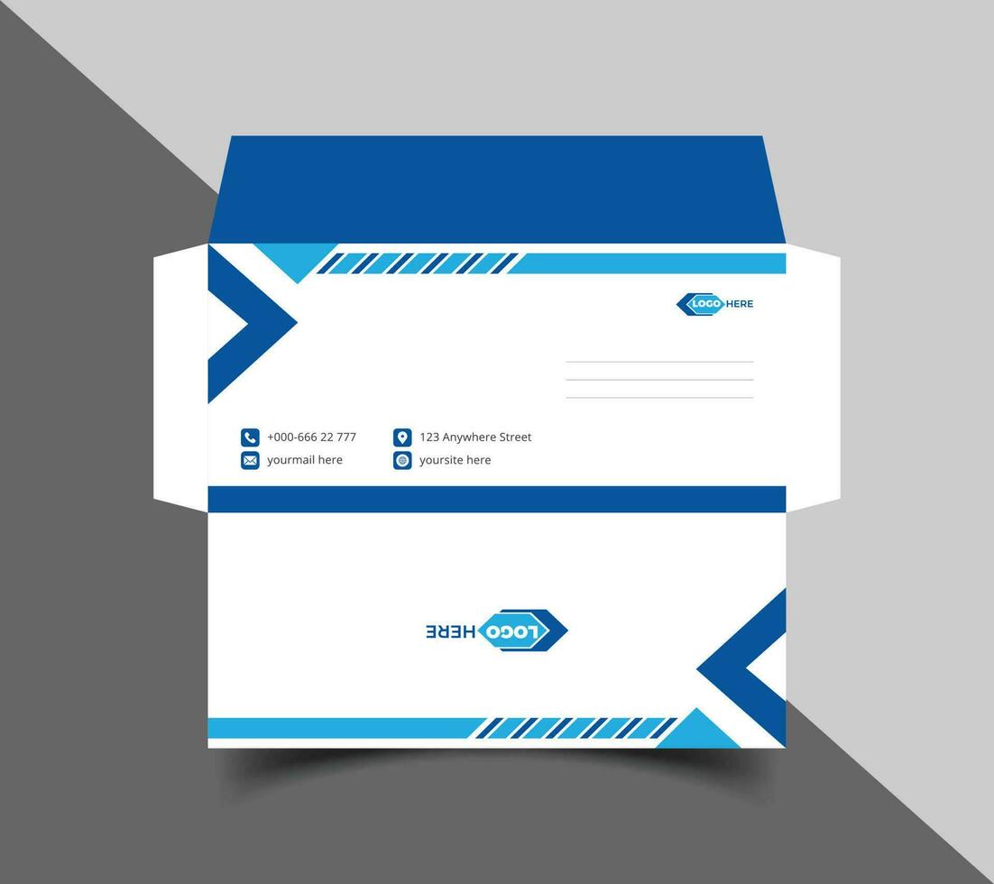 zakelijke envelop sjabloon of envelop ontwerp vector