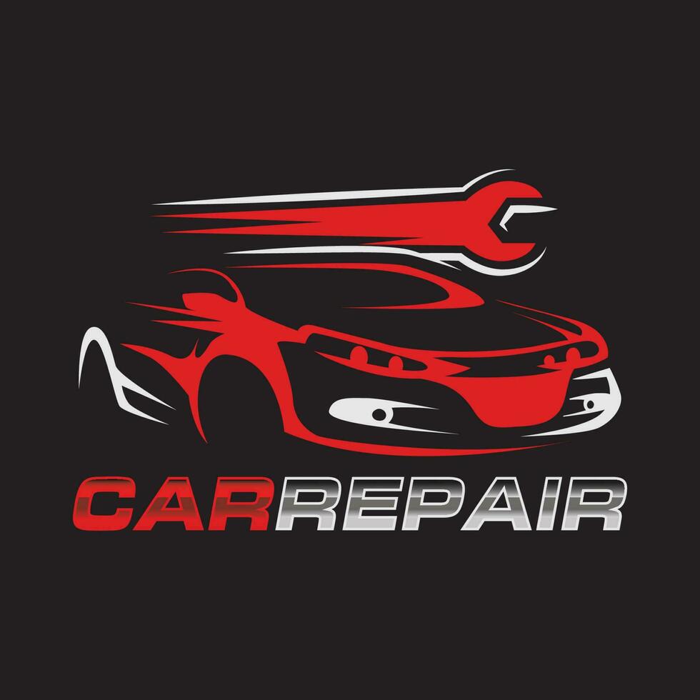 minimalistische auto reparatie logo ontwerp sjabloon. auto reparatie onderhoud logo vector