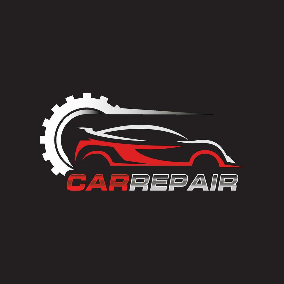 minimalistische auto reparatie logo ontwerp sjabloon. auto reparatie onderhoud logo vector