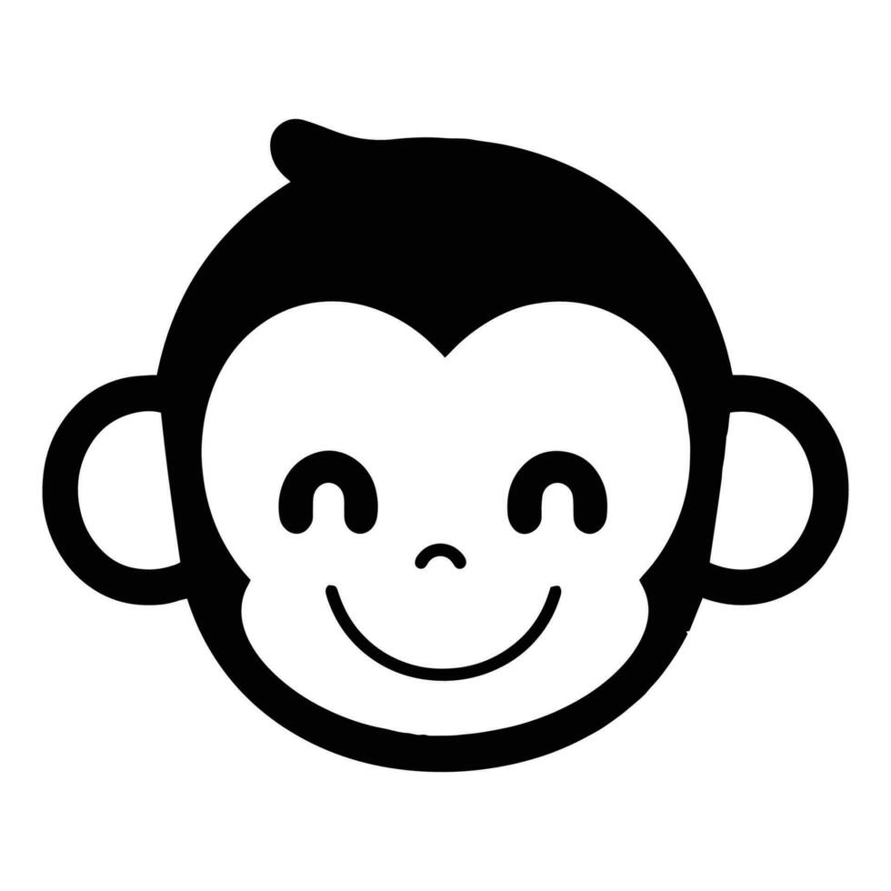 hand- getrokken schattig aap in tekening stijl vector