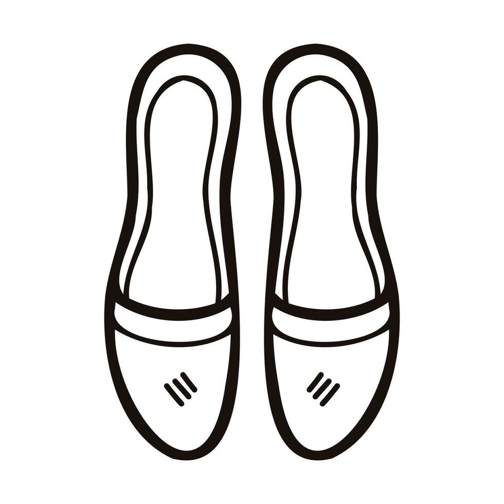 hand- getrokken Dames sandalen in tekening stijl vector