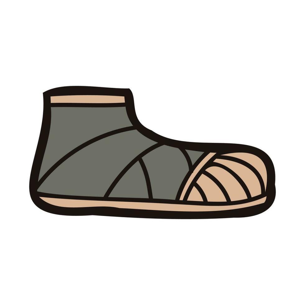 hand- getrokken schattig sportschoenen in tekening stijl vector