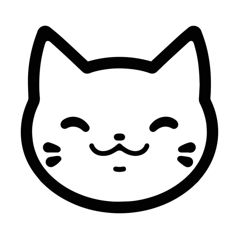 hand- getrokken schattig kat in tekening stijl vector