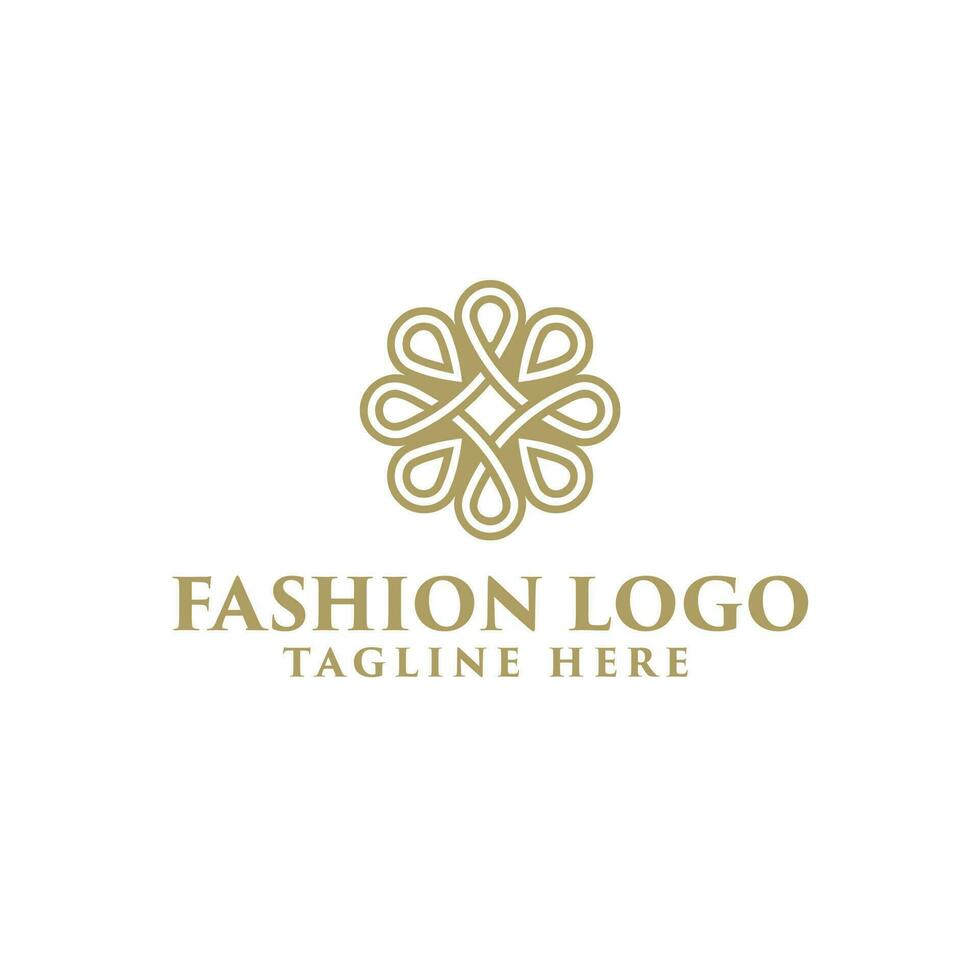 minimalistische kleding op te slaan logo ontwerp idee, online winkel logo vector