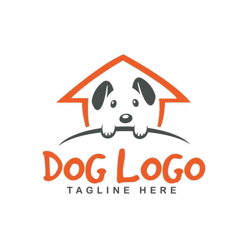 hond huis logo ontwerp vector