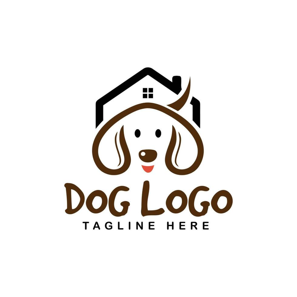 hond huis logo ontwerp vector