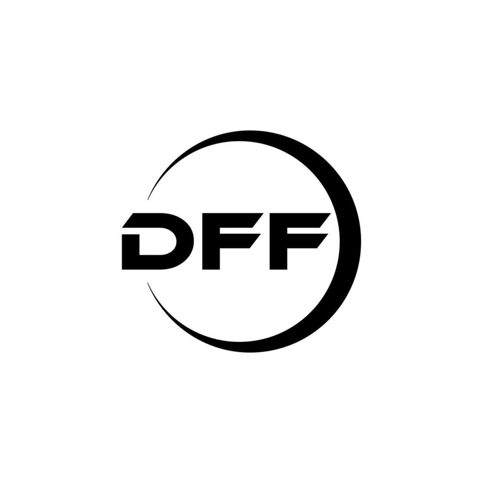 dff brief logo ontwerp in illustratie. vector logo, schoonschrift ontwerpen voor logo, poster, uitnodiging, enz.