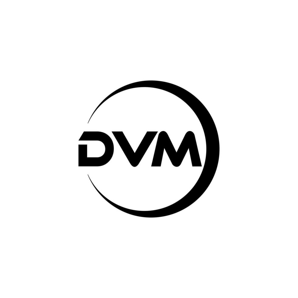 dvm brief logo ontwerp in illustratie. vector logo, schoonschrift ontwerpen voor logo, poster, uitnodiging, enz.
