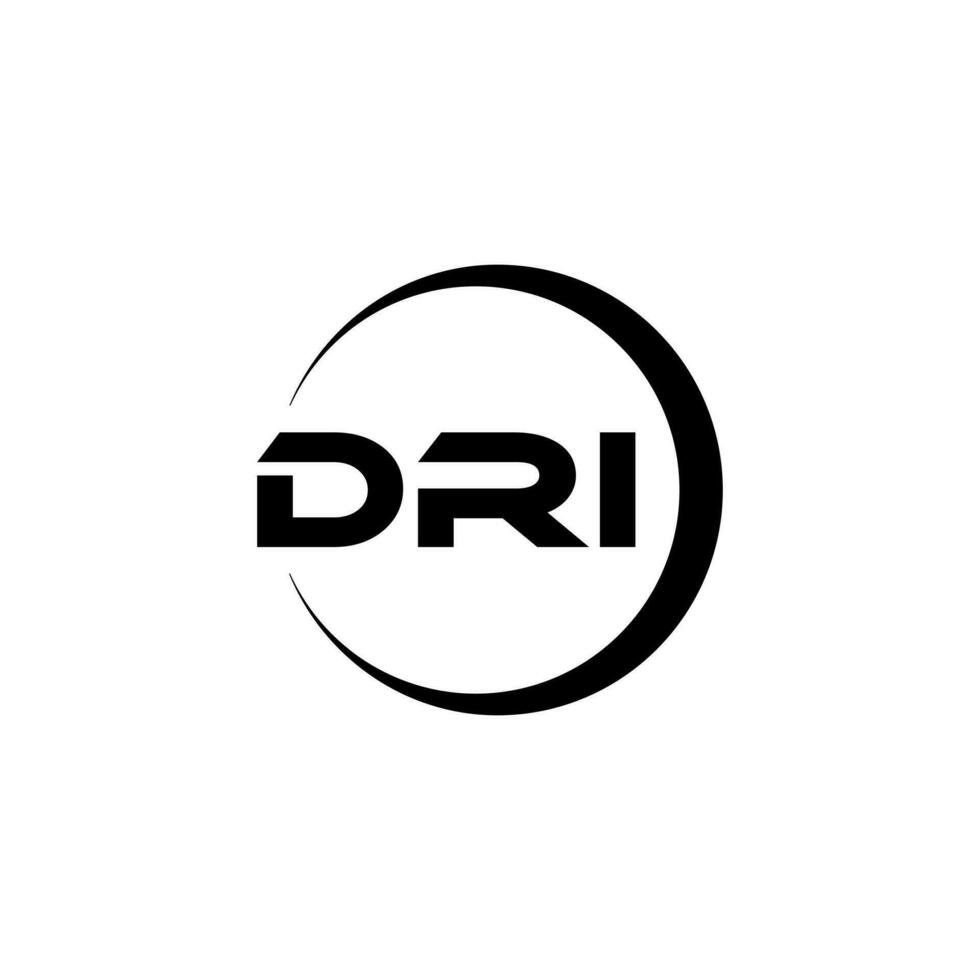 dri brief logo ontwerp in illustratie. vector logo, schoonschrift ontwerpen voor logo, poster, uitnodiging, enz.