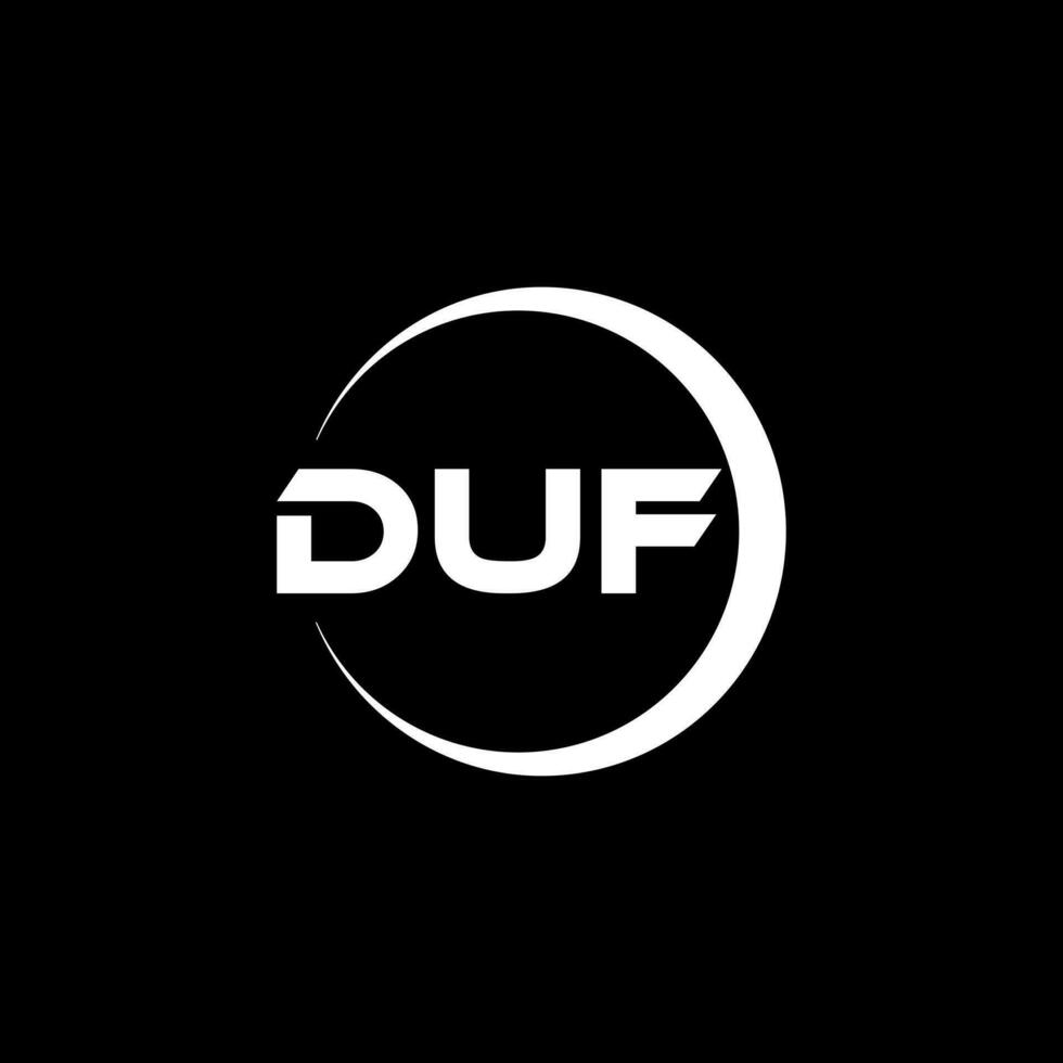 duf brief logo ontwerp in illustratie. vector logo, schoonschrift ontwerpen voor logo, poster, uitnodiging, enz.