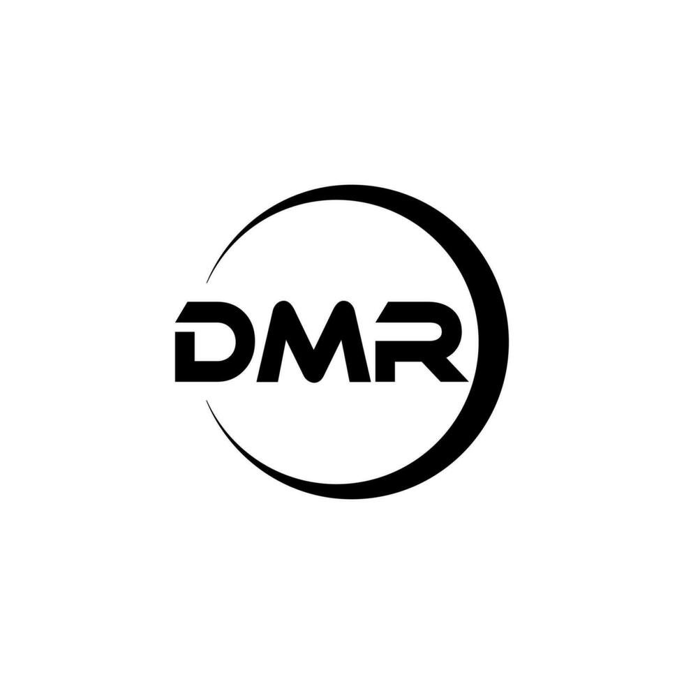 dmr brief logo ontwerp in illustratie. vector logo, schoonschrift ontwerpen voor logo, poster, uitnodiging, enz.