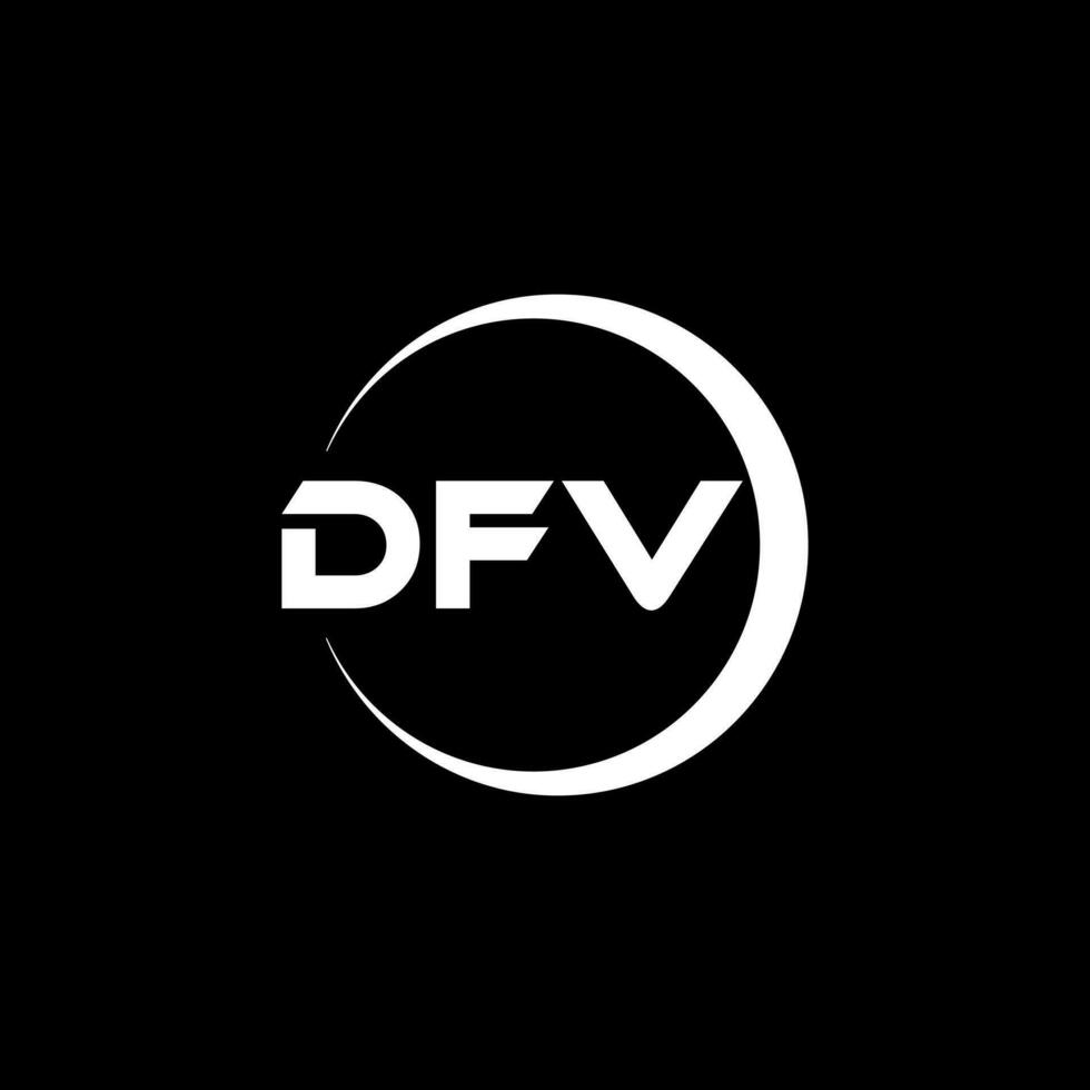 dfv brief logo ontwerp in illustratie. vector logo, schoonschrift ontwerpen voor logo, poster, uitnodiging, enz.