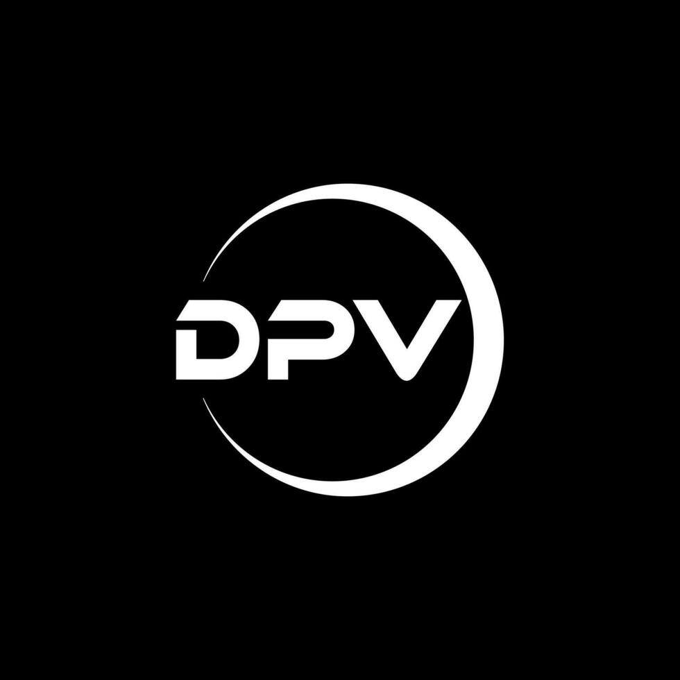 dpv brief logo ontwerp in illustratie. vector logo, schoonschrift ontwerpen voor logo, poster, uitnodiging, enz.