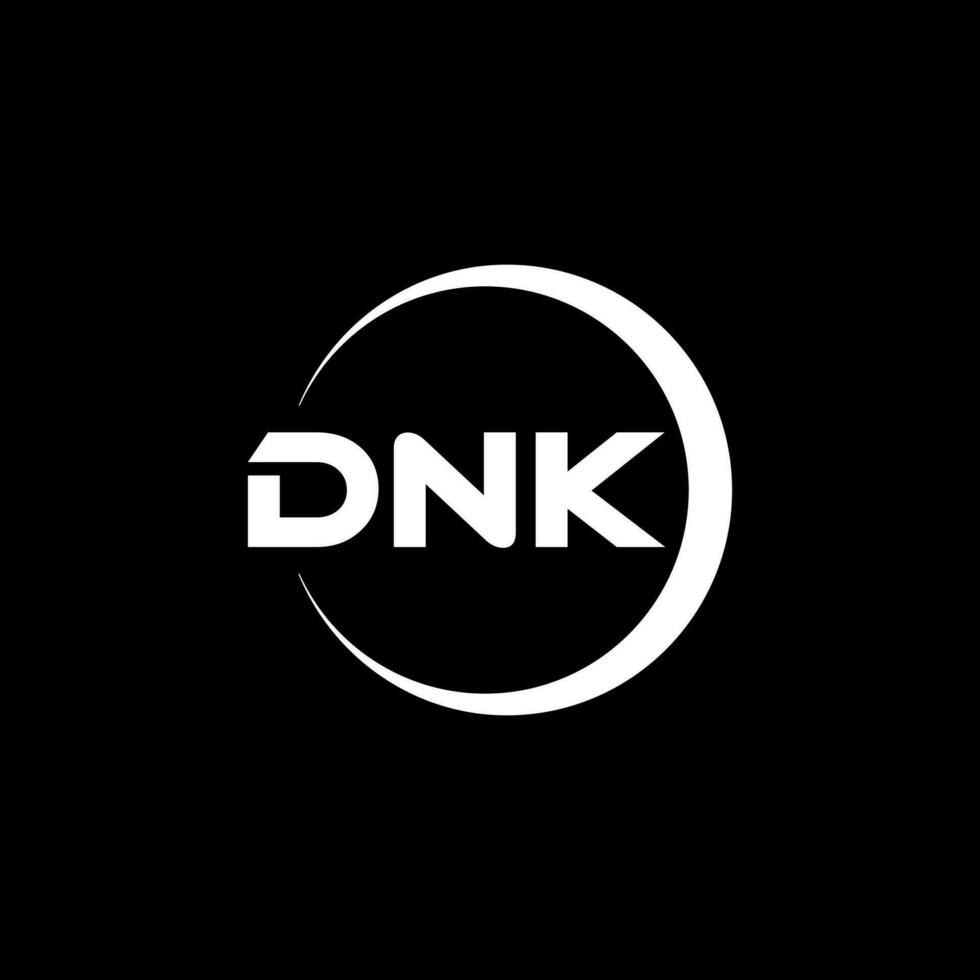 dnk brief logo ontwerp in illustratie. vector logo, schoonschrift ontwerpen voor logo, poster, uitnodiging, enz.