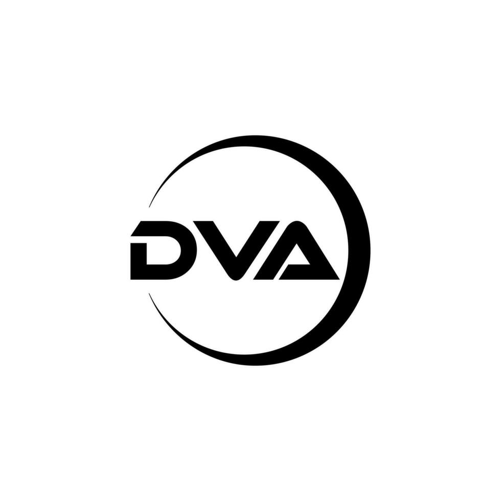 dva brief logo ontwerp in illustratie. vector logo, schoonschrift ontwerpen voor logo, poster, uitnodiging, enz.