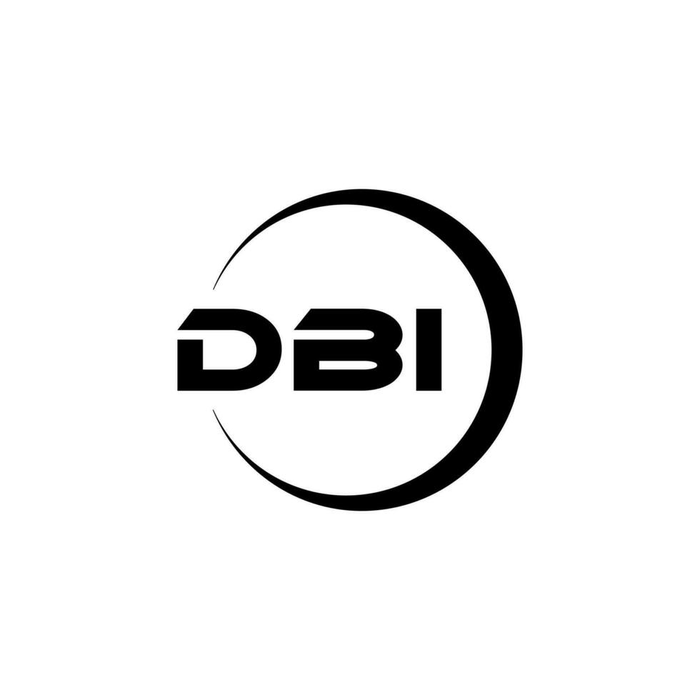 dbi brief logo ontwerp in illustratie. vector logo, schoonschrift ontwerpen voor logo, poster, uitnodiging, enz.