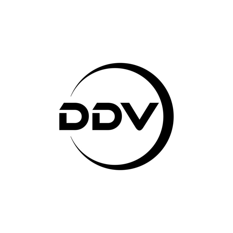 ddv brief logo ontwerp in illustratie. vector logo, schoonschrift ontwerpen voor logo, poster, uitnodiging, enz.