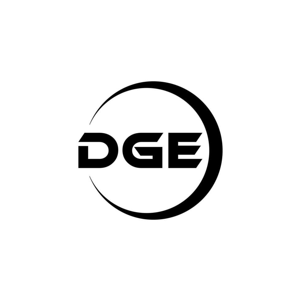 dge brief logo ontwerp in illustratie. vector logo, schoonschrift ontwerpen voor logo, poster, uitnodiging, enz.