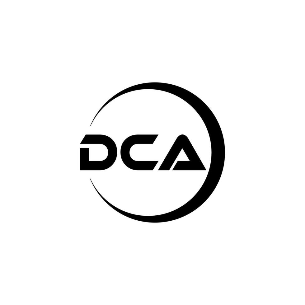 dca brief logo ontwerp in illustratie. vector logo, schoonschrift ontwerpen voor logo, poster, uitnodiging, enz.