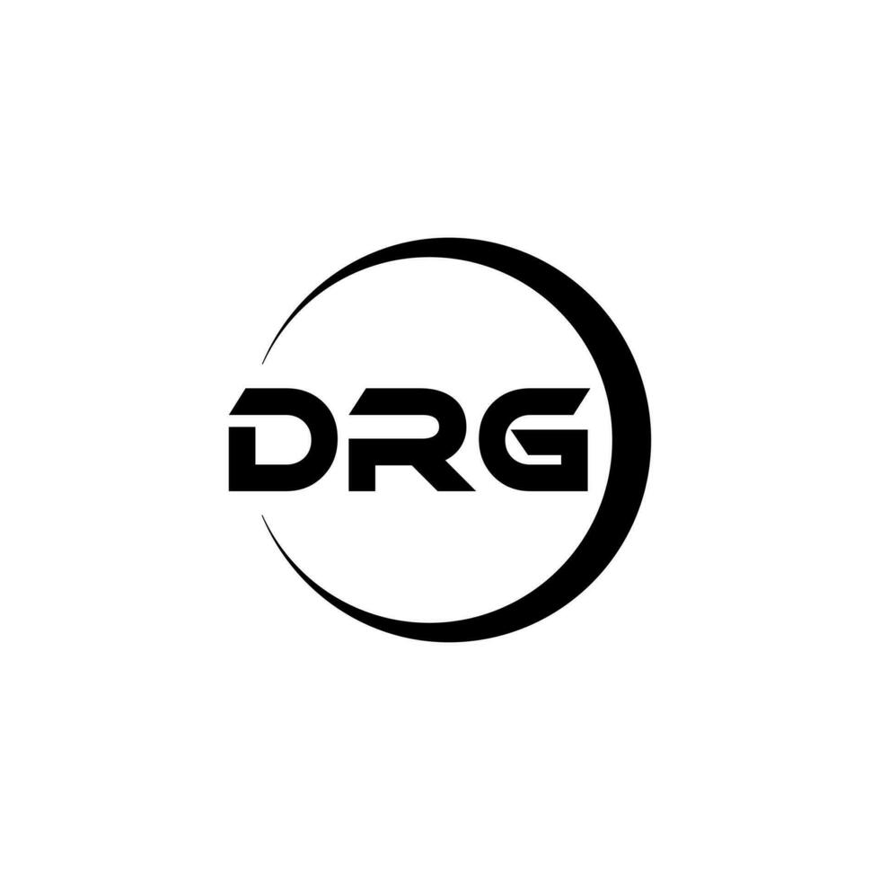 drg brief logo ontwerp in illustratie. vector logo, schoonschrift ontwerpen voor logo, poster, uitnodiging, enz.