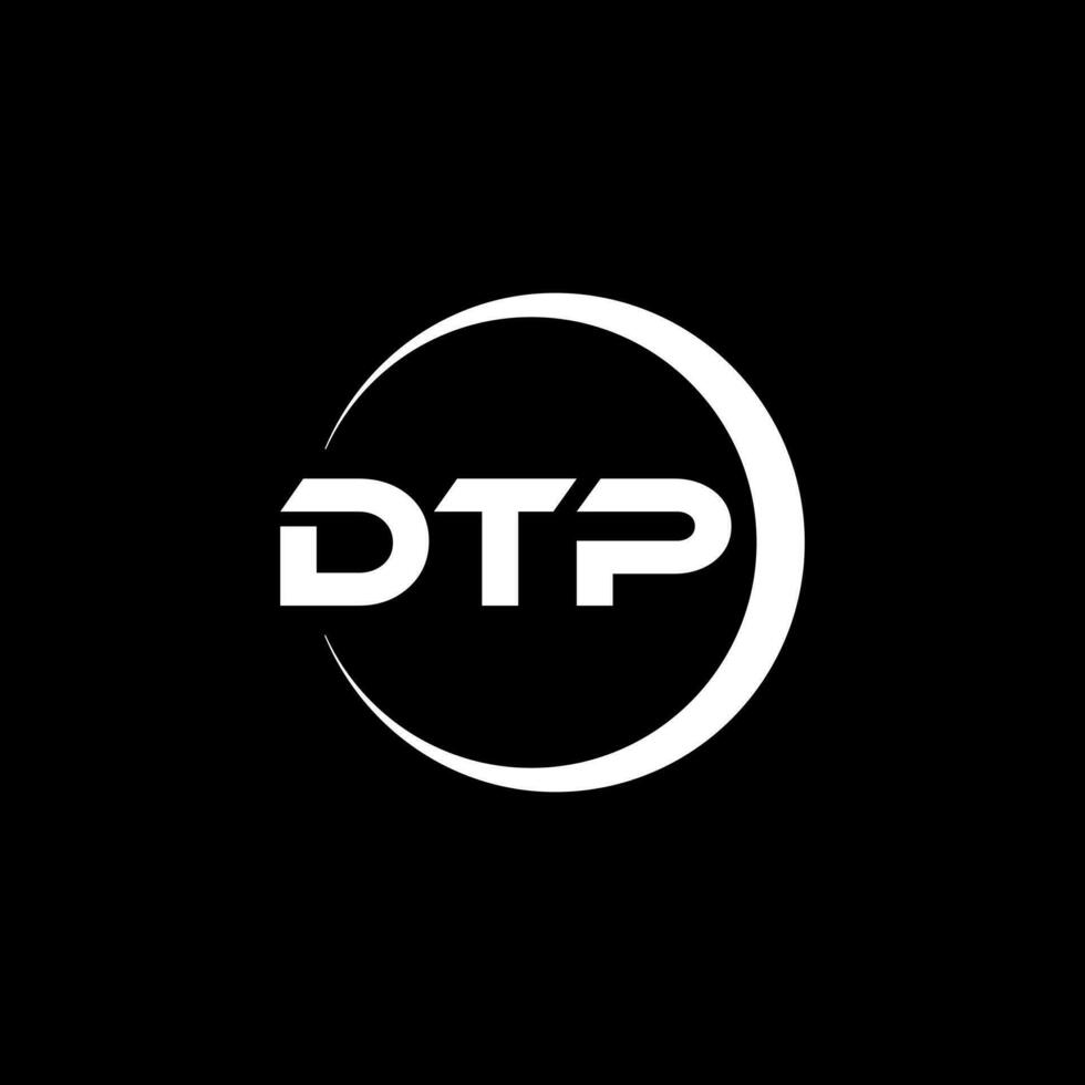 dtp brief logo ontwerp in illustratie. vector logo, schoonschrift ontwerpen voor logo, poster, uitnodiging, enz.
