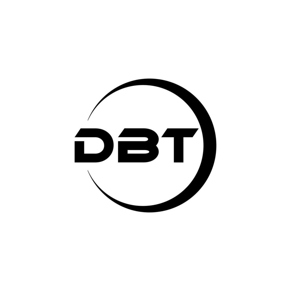 dbt brief logo ontwerp in illustratie. vector logo, schoonschrift ontwerpen voor logo, poster, uitnodiging, enz.