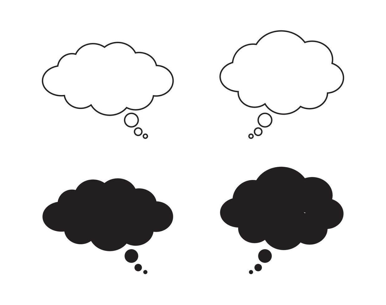 toespraak bubbel icoon reeks geïsoleerd vector illustratie.