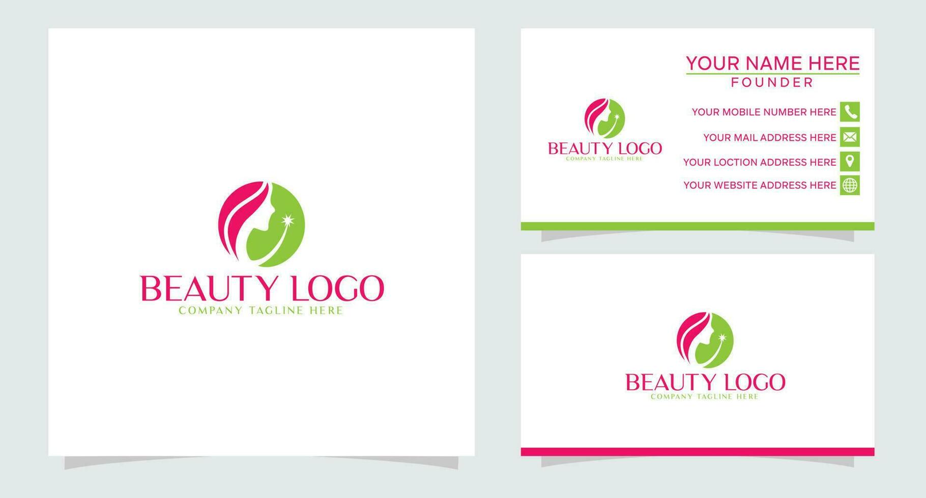 schoonheid logo-ontwerp met creatieve abstracte concept premium vector