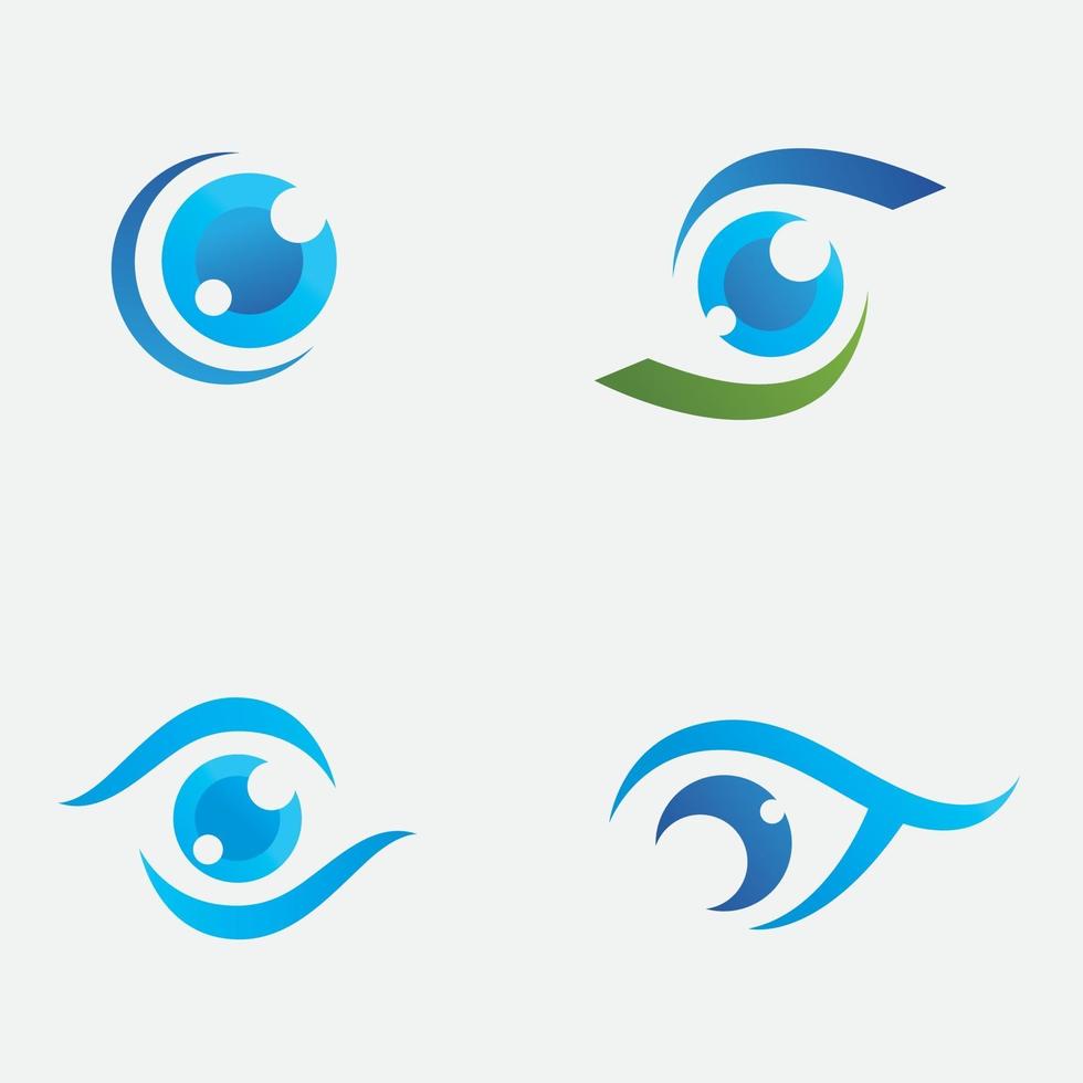 creatieve oogzorg logo ontwerpsjabloon vector