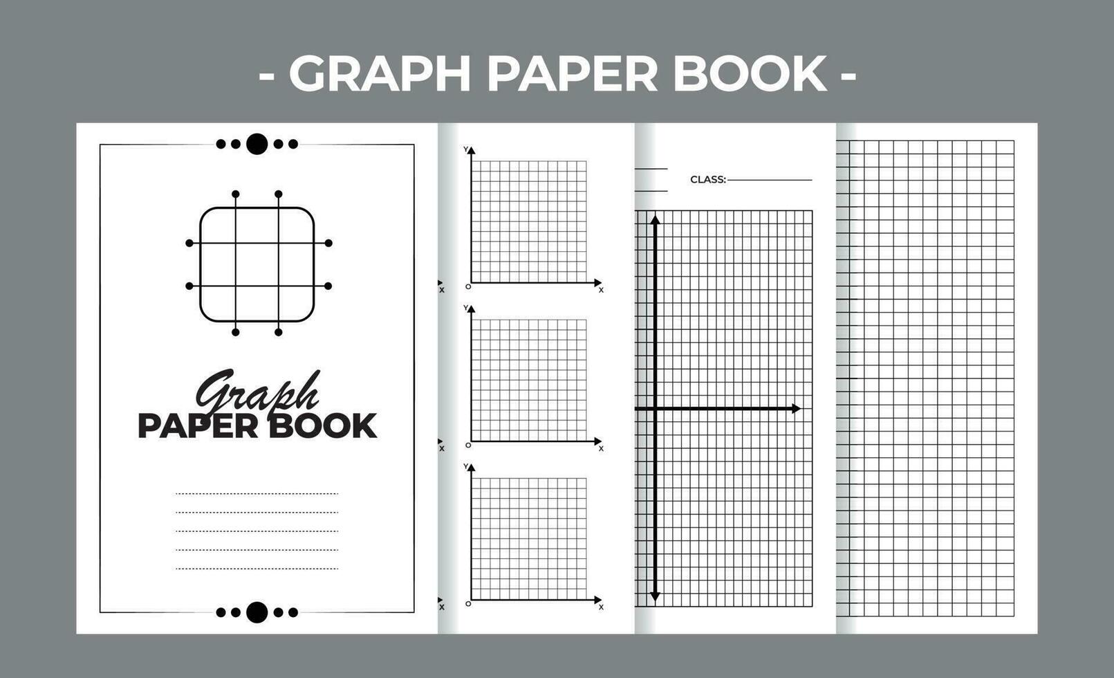 afdrukbare blanco diagram papier boek vector ontwerp sjabloon