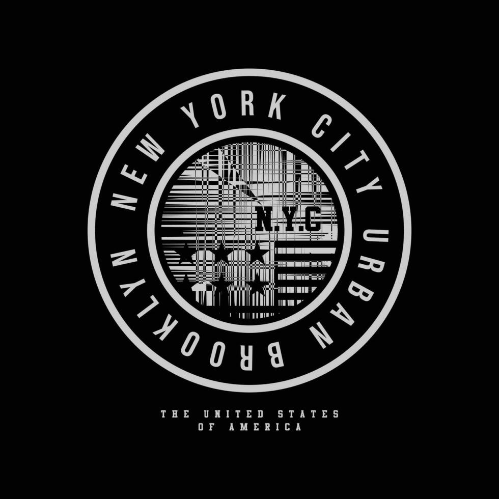 New York Brooklyn illustratie typografie. perfect voor het ontwerpen van t-shirts vector