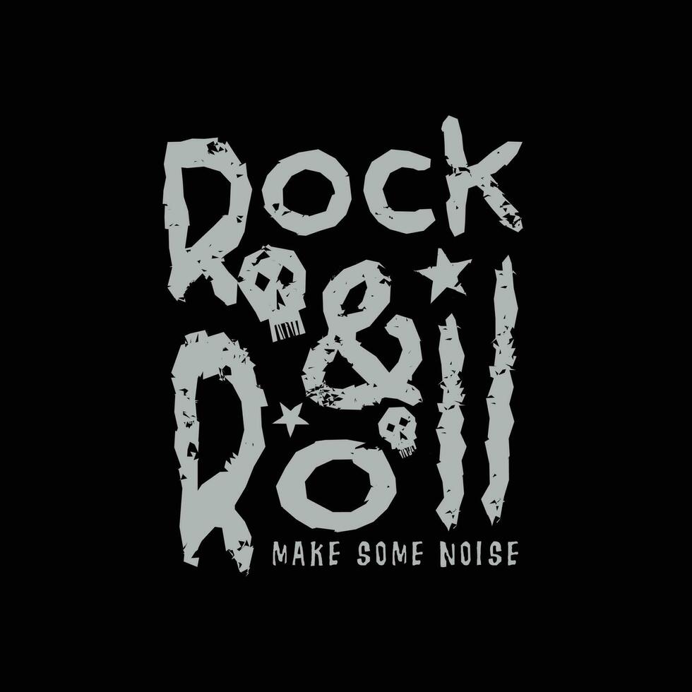 rock-'n-roll illustratie typografie. perfect voor het ontwerpen van t-shirts vector