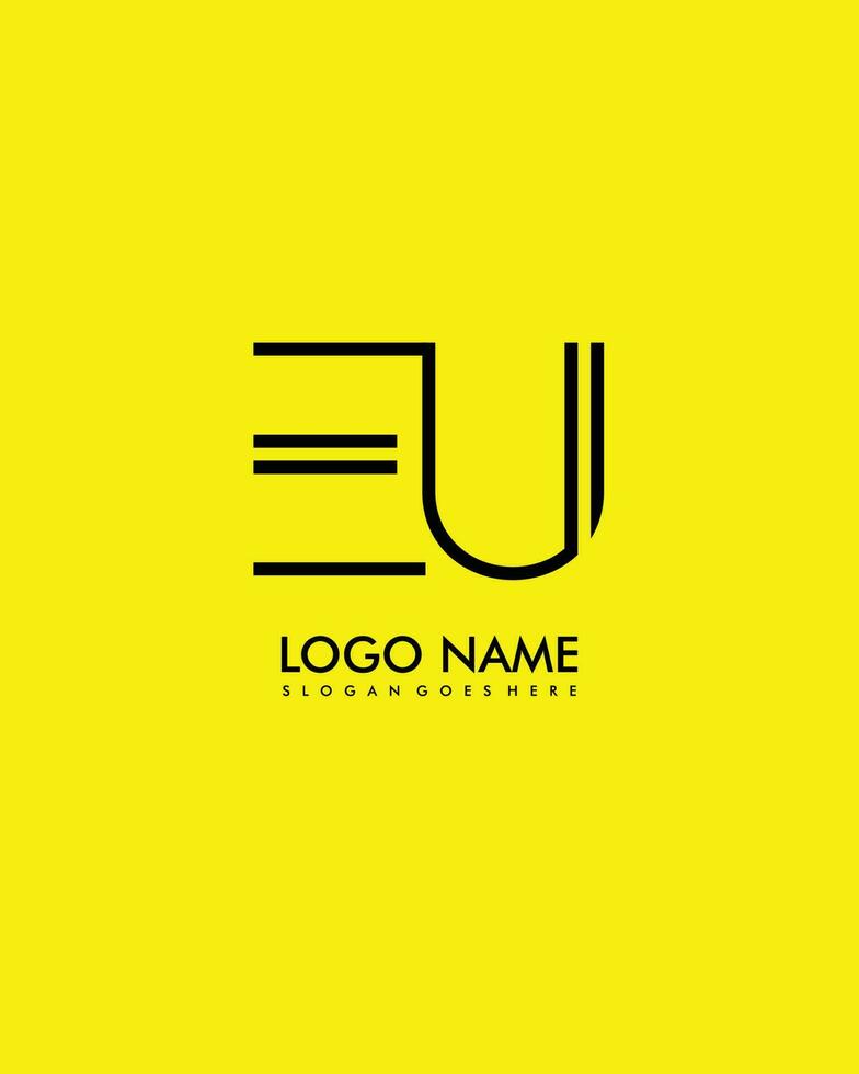 EU eerste minimalistische modern abstract logo vector