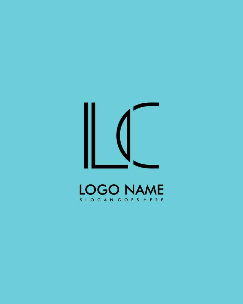 lc eerste minimalistische modern abstract logo vector