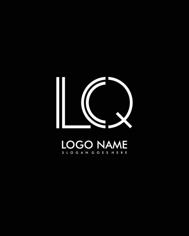 lq eerste minimalistische modern abstract logo vector