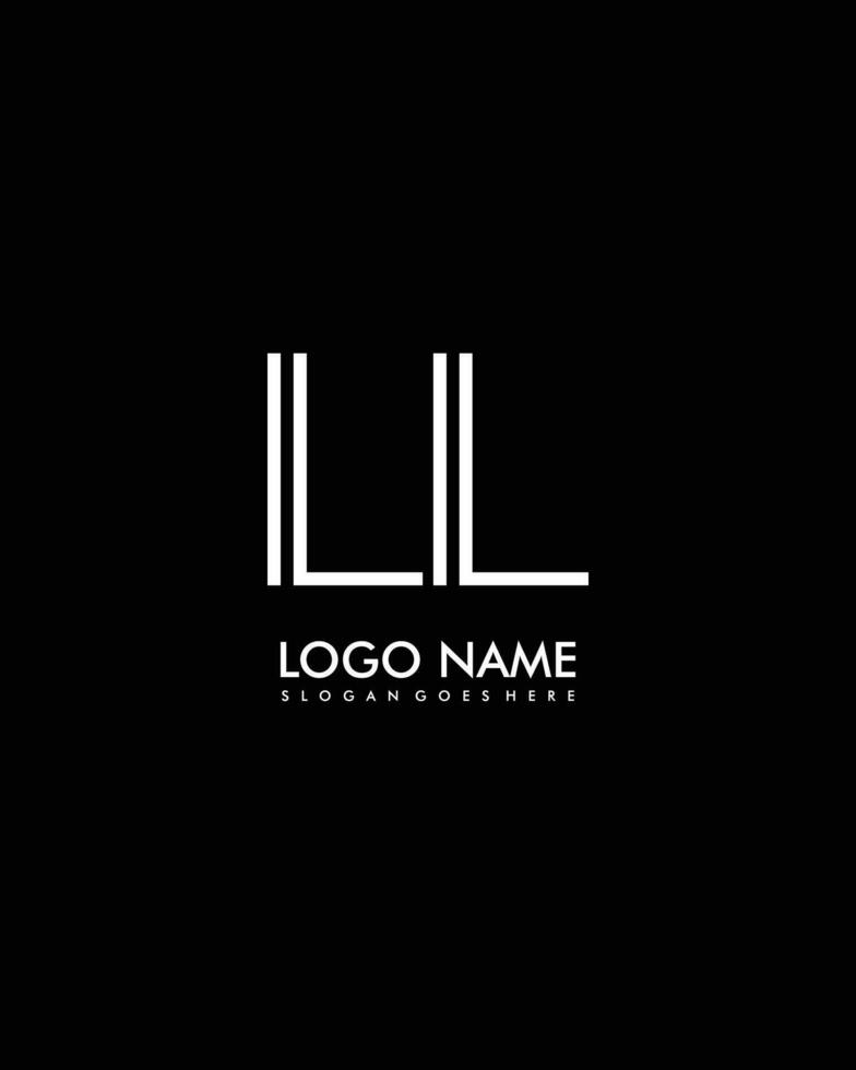 ll eerste minimalistische modern abstract logo vector