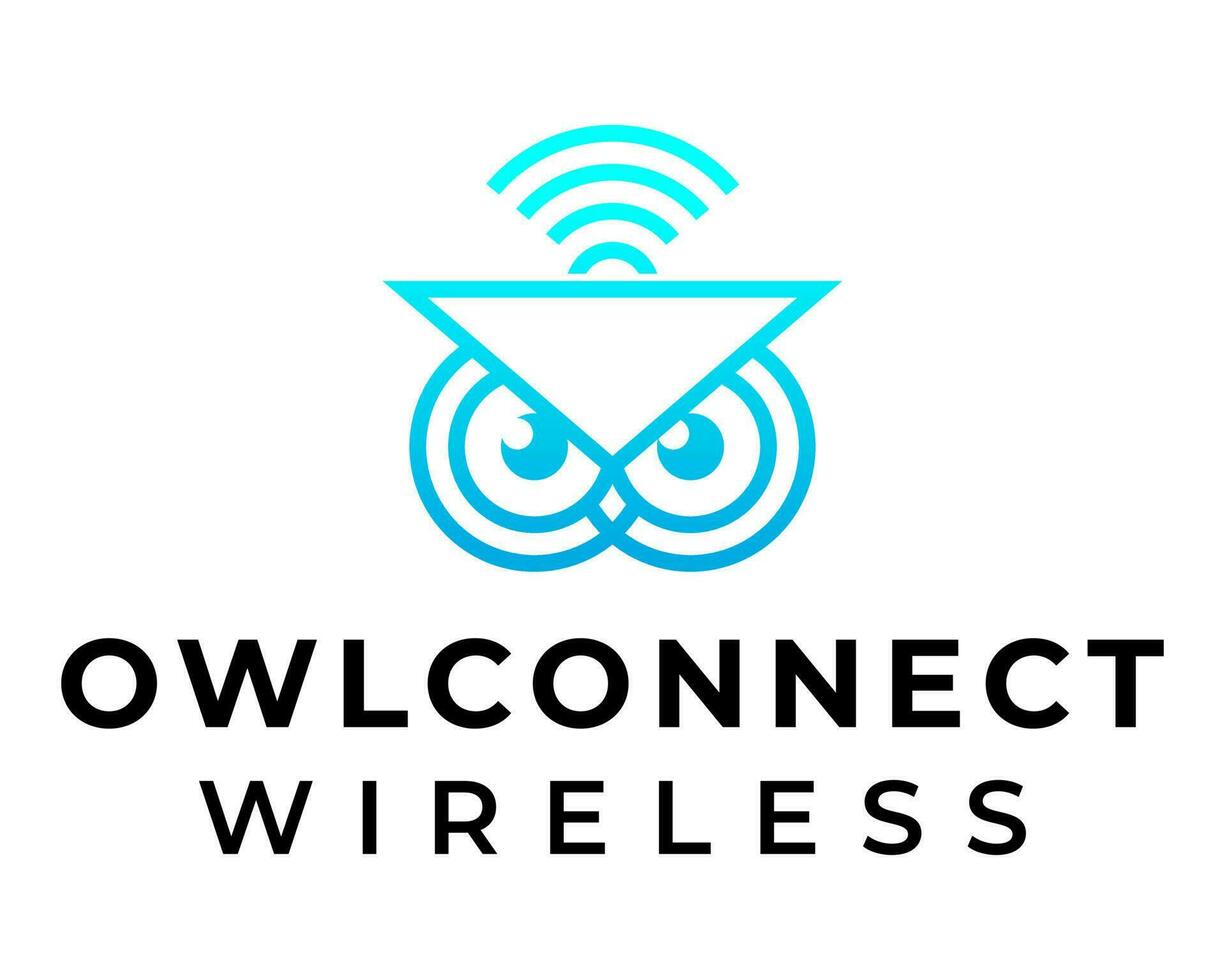 uil draadloze logo met Wifi Aan de top. vector